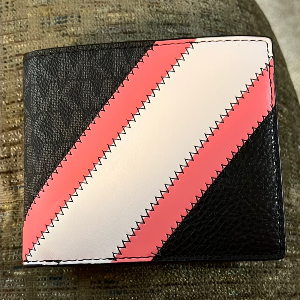Michael Kors Stylish Black and Pink Men's Wallet
